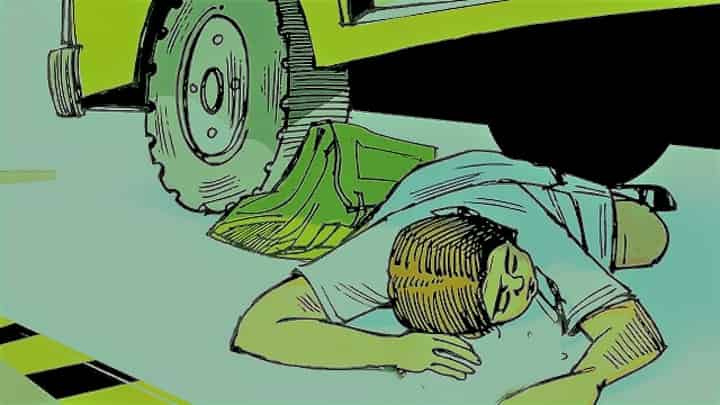 स्कुल बसको ठक्करबाट गुरुङको मृत्यु