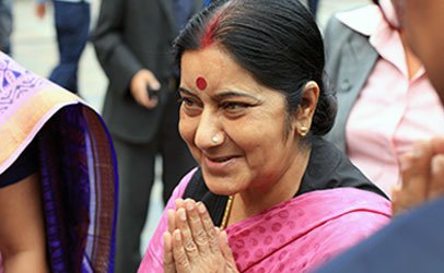 रहिनन भारतीय पूर्वविदेशमन्त्री स्वराज