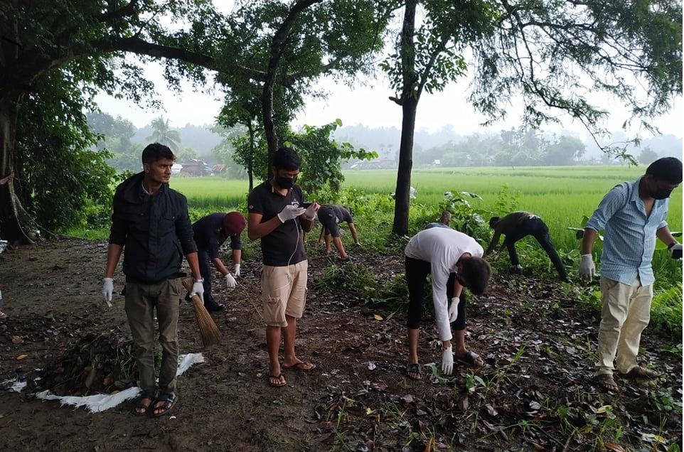 कञ्चनजंघा दैवि प्रकोप व्यवस्थापन समितिद्धारा मन्दिर सरसफाई