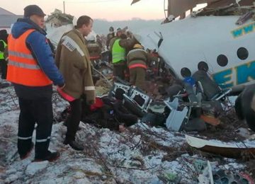 काजकिस्तान विमान दुर्घटना अपडेटः कम्तीमा चौध जनाको मृत्यु