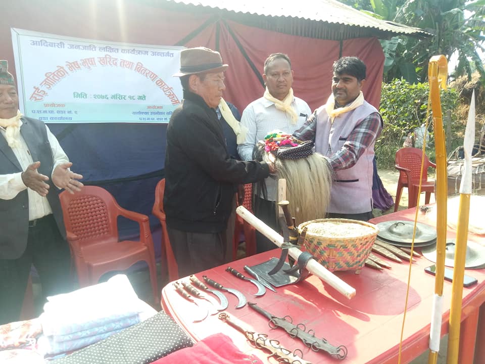 राई जातिको बाजा र भेषभूषा प्रदान