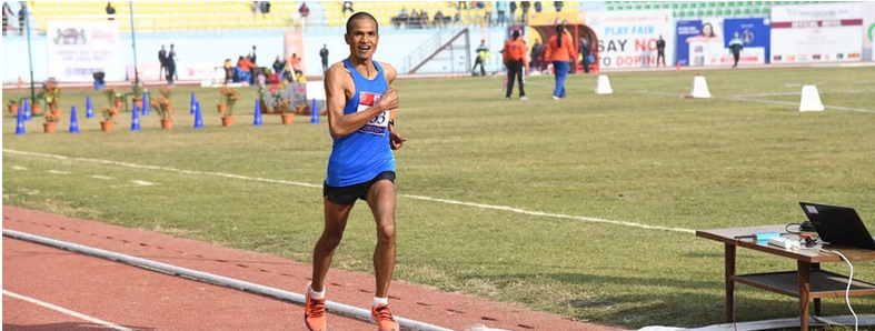 किरणसिंह बोगटीले म्याराथनमा जिते स्वर्ण पदक