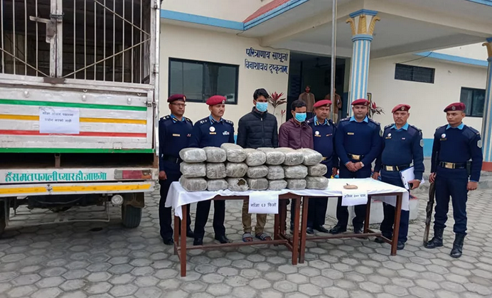 गाँजा र अफिमसहित दुई जना पक्राउ