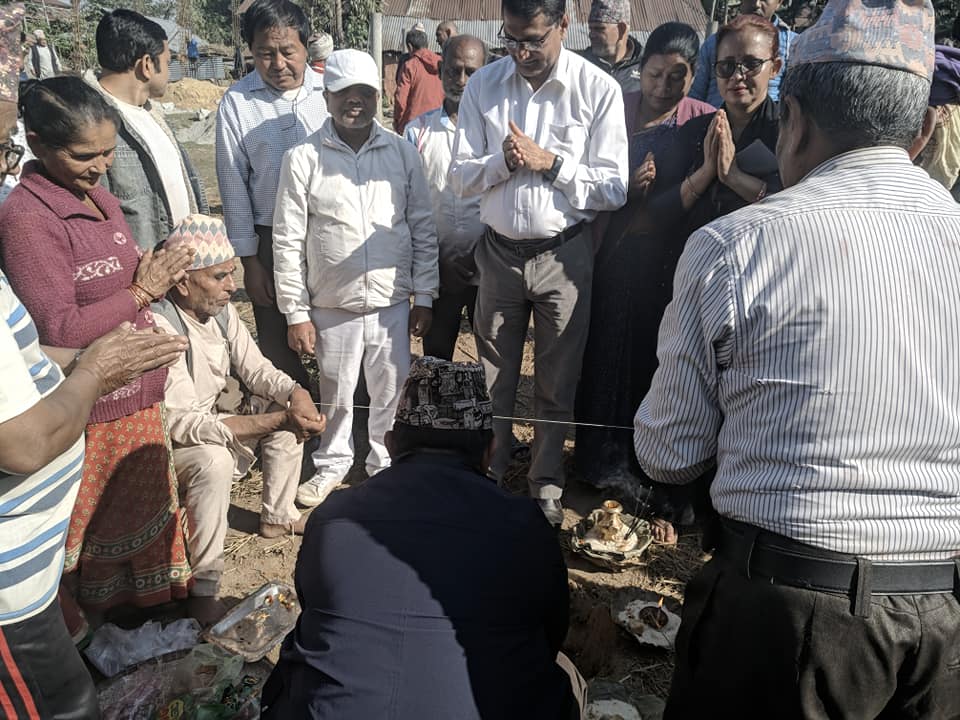 वडा नंबर ८ को वडाकार्यालयको भवन निर्माण सुरु