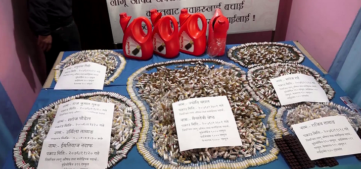 लागूऔषध सहित १२ जना पक्राउ