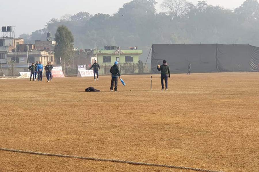 पीएम कप क्रिकेट : बागमतीले टस जितेर ब्याटिङ गर्दै