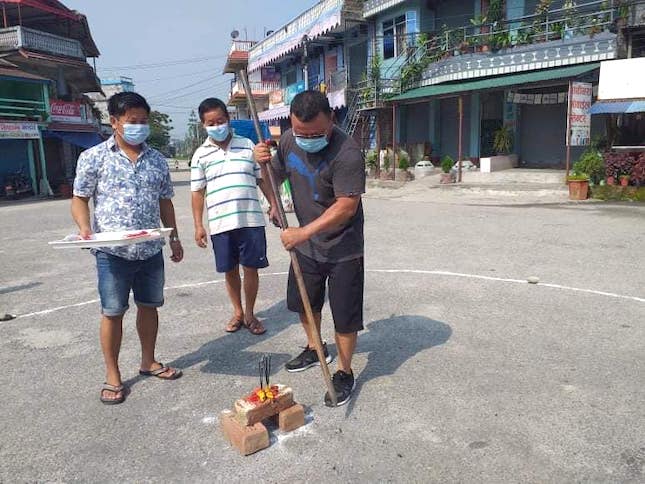 यलम्बरको सालिक निर्माण कार्यको शिलान्यास