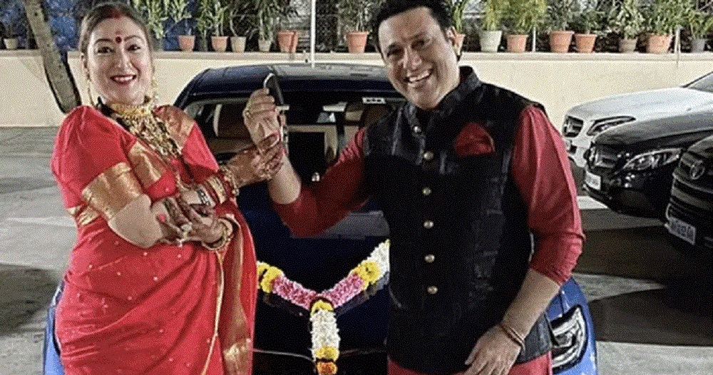 करवाचौथमा गोबिन्दाले श्रीमतीलाई दिए कार उपहार