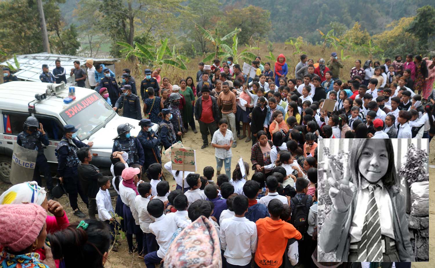 लेटाङमा नग्न अवस्थामा बालिकाको शव फेला विद्यार्थी र स्थानीयद्वारा प्रदर्शन  (भिडियो सहित)