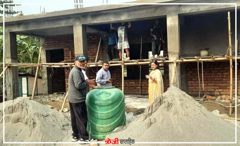 निर्माणाधीन किरात भाषा पाठशालाको अनुगमन्