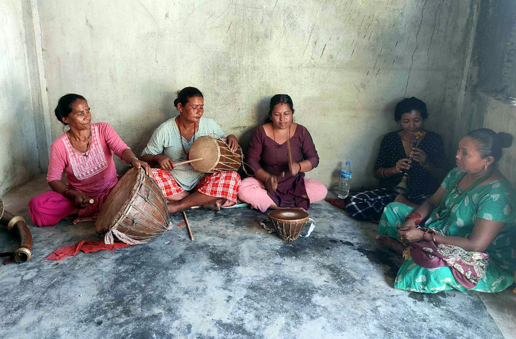 पथरी शनिश्चरे वडा नं. ८ द्वारा नौमती बाजा तालिम