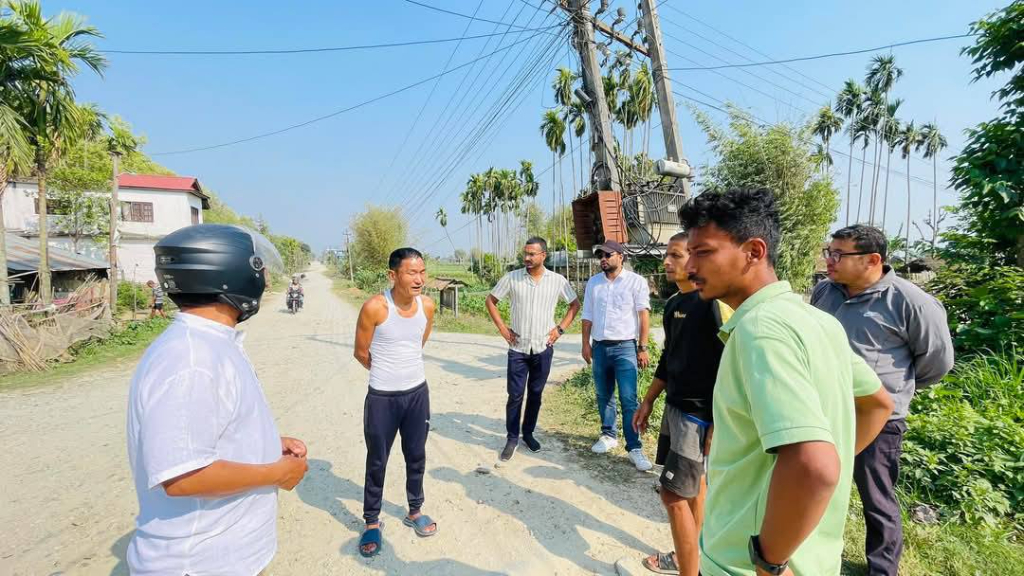 सहिद रत्न मार्ग कालोपत्रे कार्य सुरु