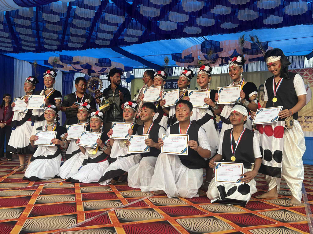 नगर स्तरीय प्याब्सन लोकनृत्य प्रतियोगिताको उपाधि मोरङ मेरिगोल्डलाई